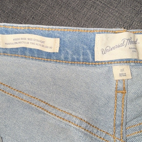 High-Rise Embellished 90's Straight Jeans - Universal Thread Light Wash - Picture 11 of 11